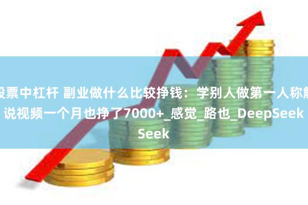 股票中杠杆 副业做什么比较挣钱：学别人做第一人称解说视频一个月也挣了7000+_感觉_路也_DeepSeek
